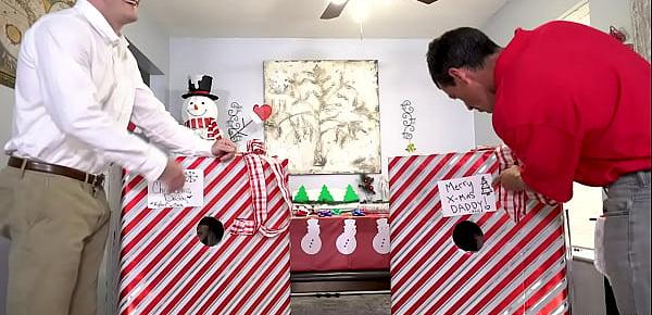  stepdads gets into the christmas mood with the help of their stepdaughters